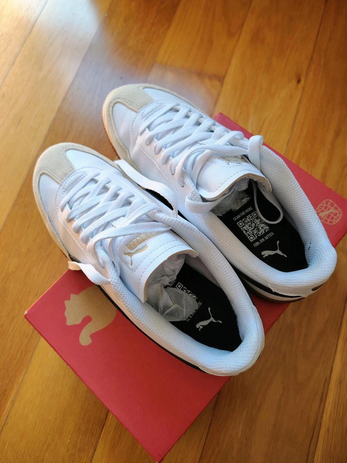 Zapatillas de deporte para hombre Puma original 9T de cuero blanco – photo 6